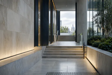 A clear route through a contemporary public building